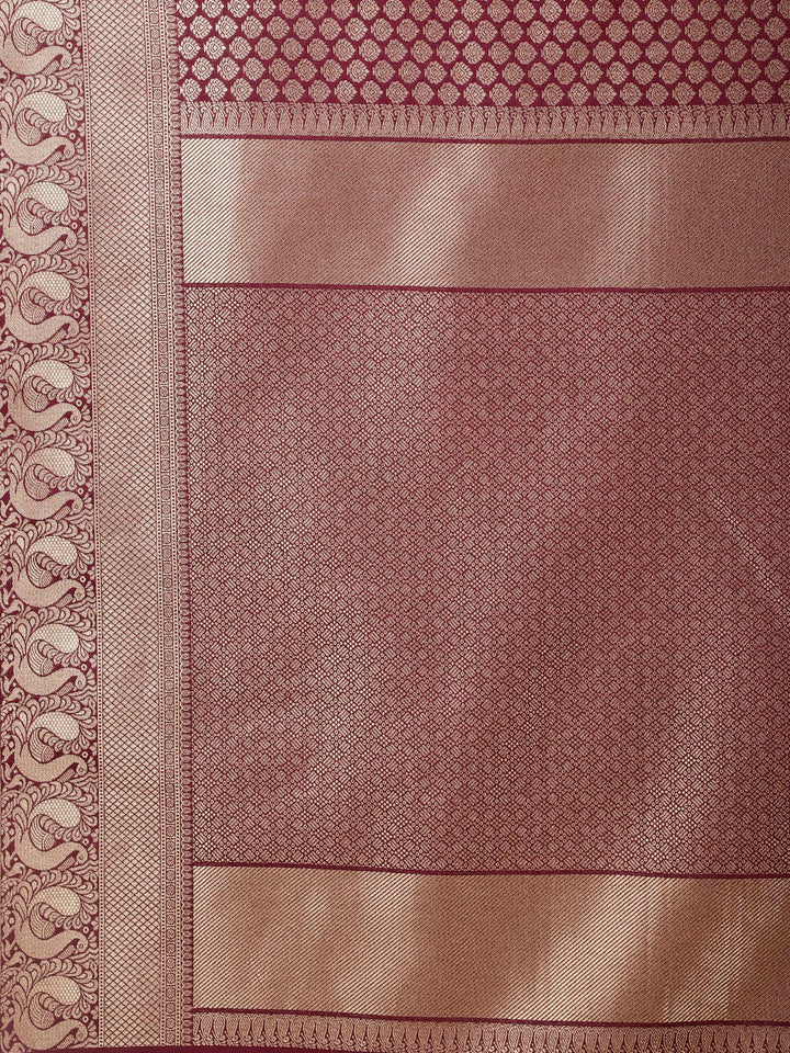 Brocade Zari Jaal Handloom Woven Saree