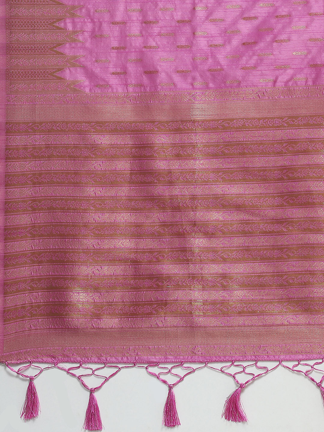 Zari Border Booti Woven Handloom Saree