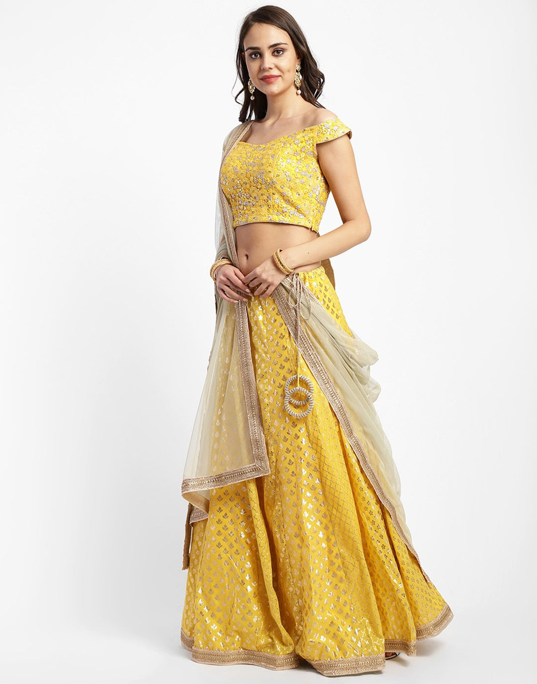 MBZ Meena Bazaar-Pink Cotton Chanderi Laacha