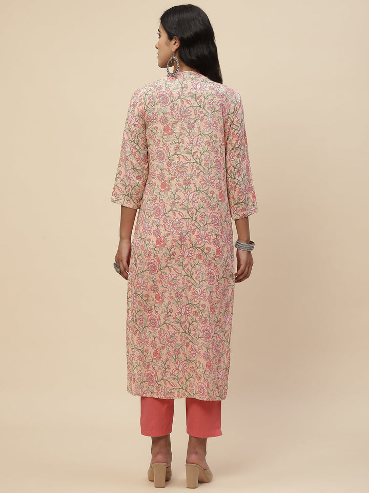 Floral Printed Cotton Kurta