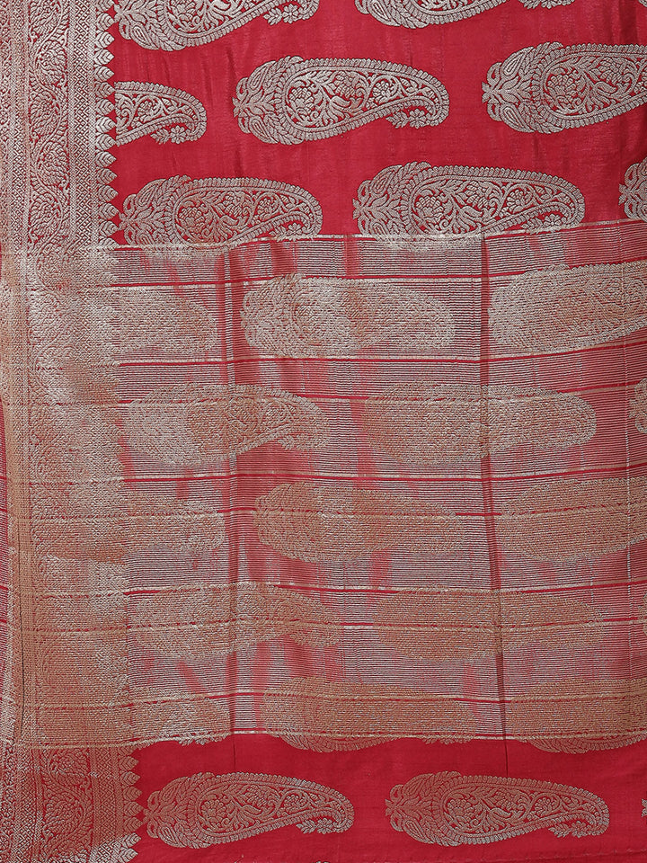 Zari Paisley Woven Handloom Saree