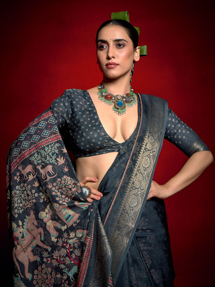 Printed Art Silk Saree