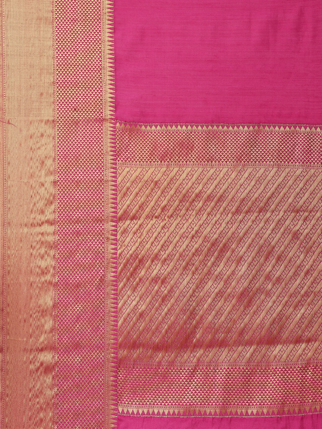 Plain Zari Border Art Handloom Woven Saree