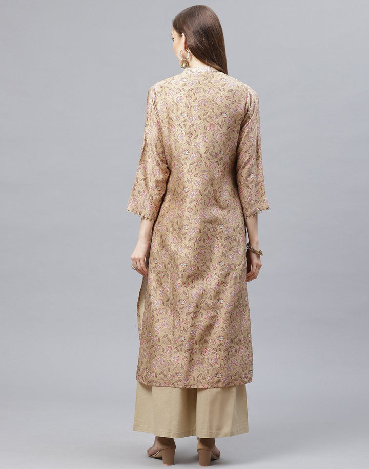 Cotton Chanderi Kurta with Plazzo