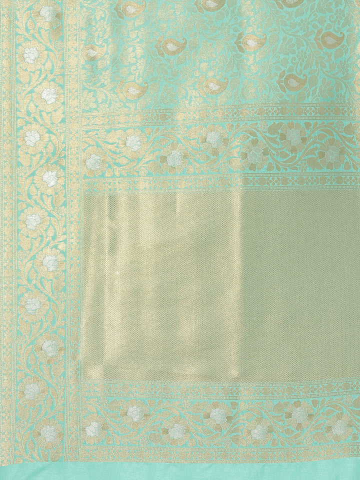 Art Handloom Saree with Zari Jaal Border