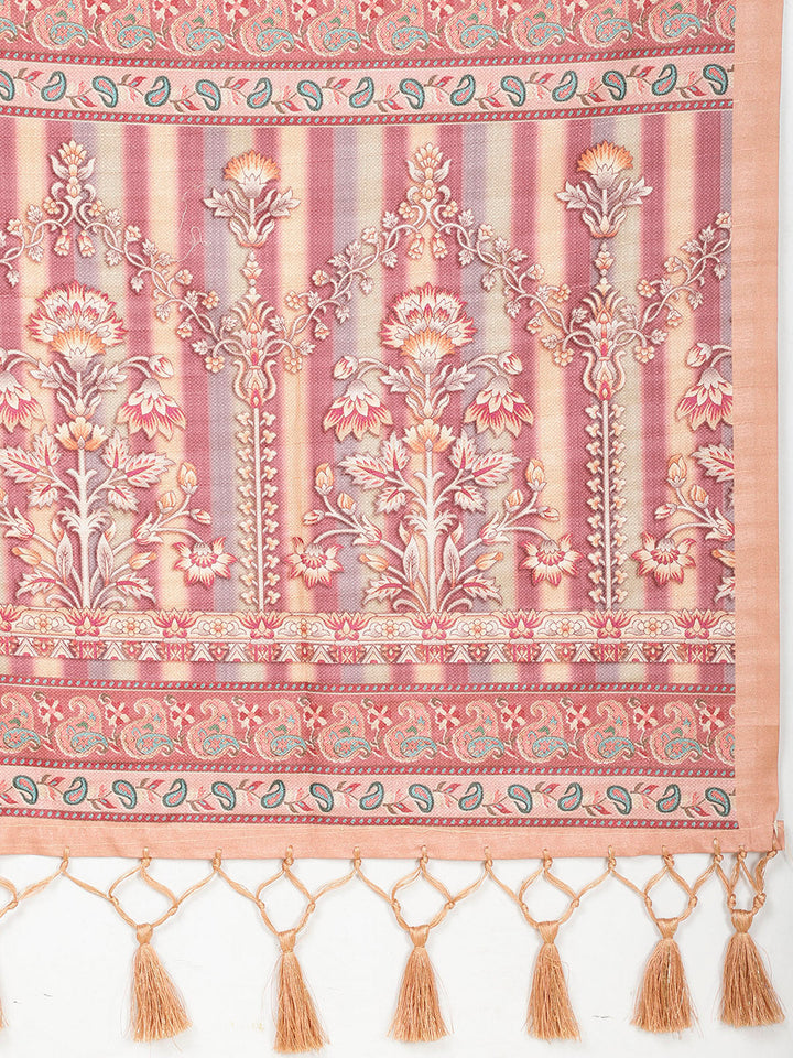 Printed Tussar Saree
