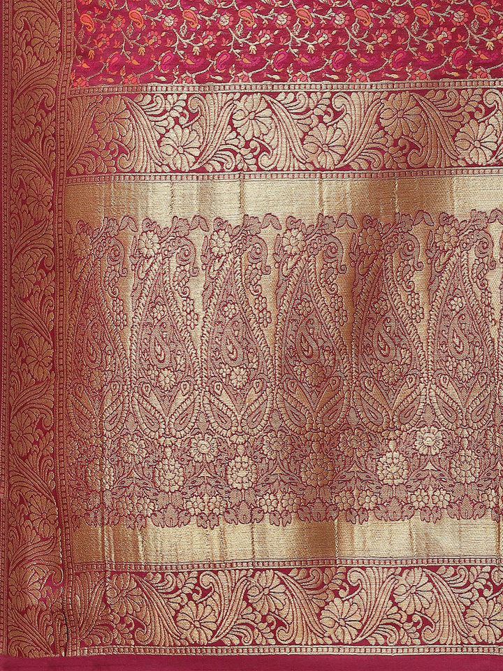 Zari Jaal Handloom Woven Saree