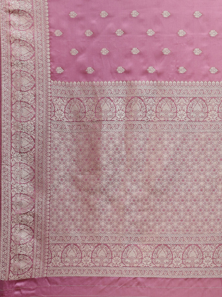 Zari Jaal Satin Woven Saree