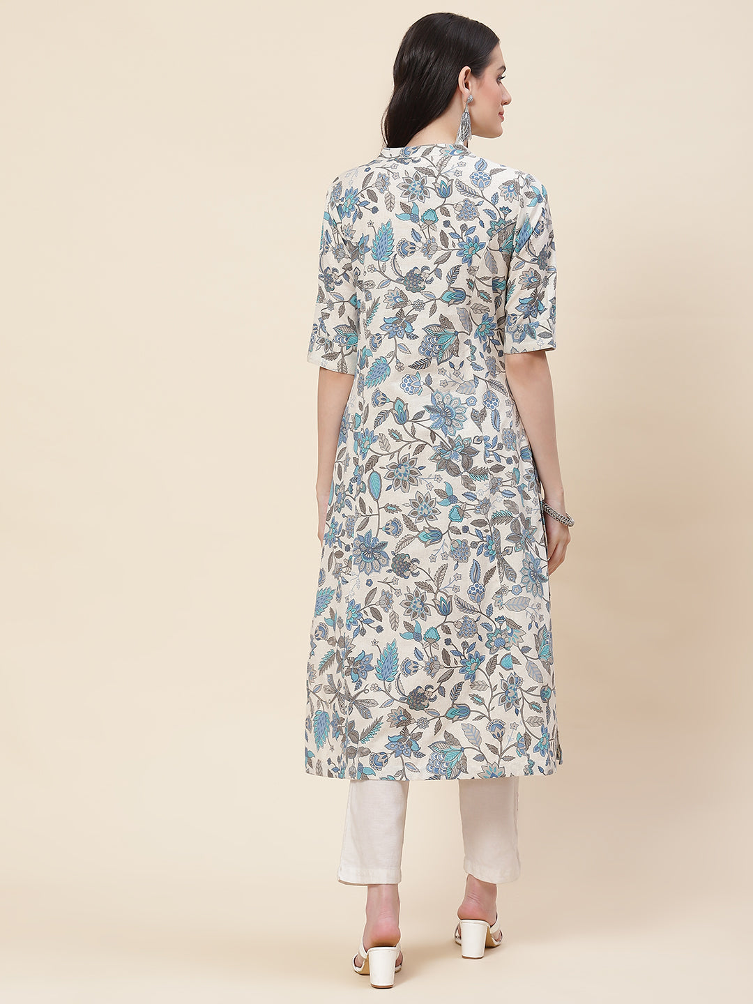Floral Printed Cotton Kurta