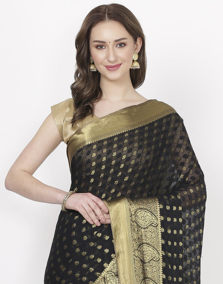 Red Art Chiffon Saree