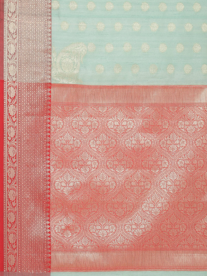 Zari Booti Cotton Woven Saree
