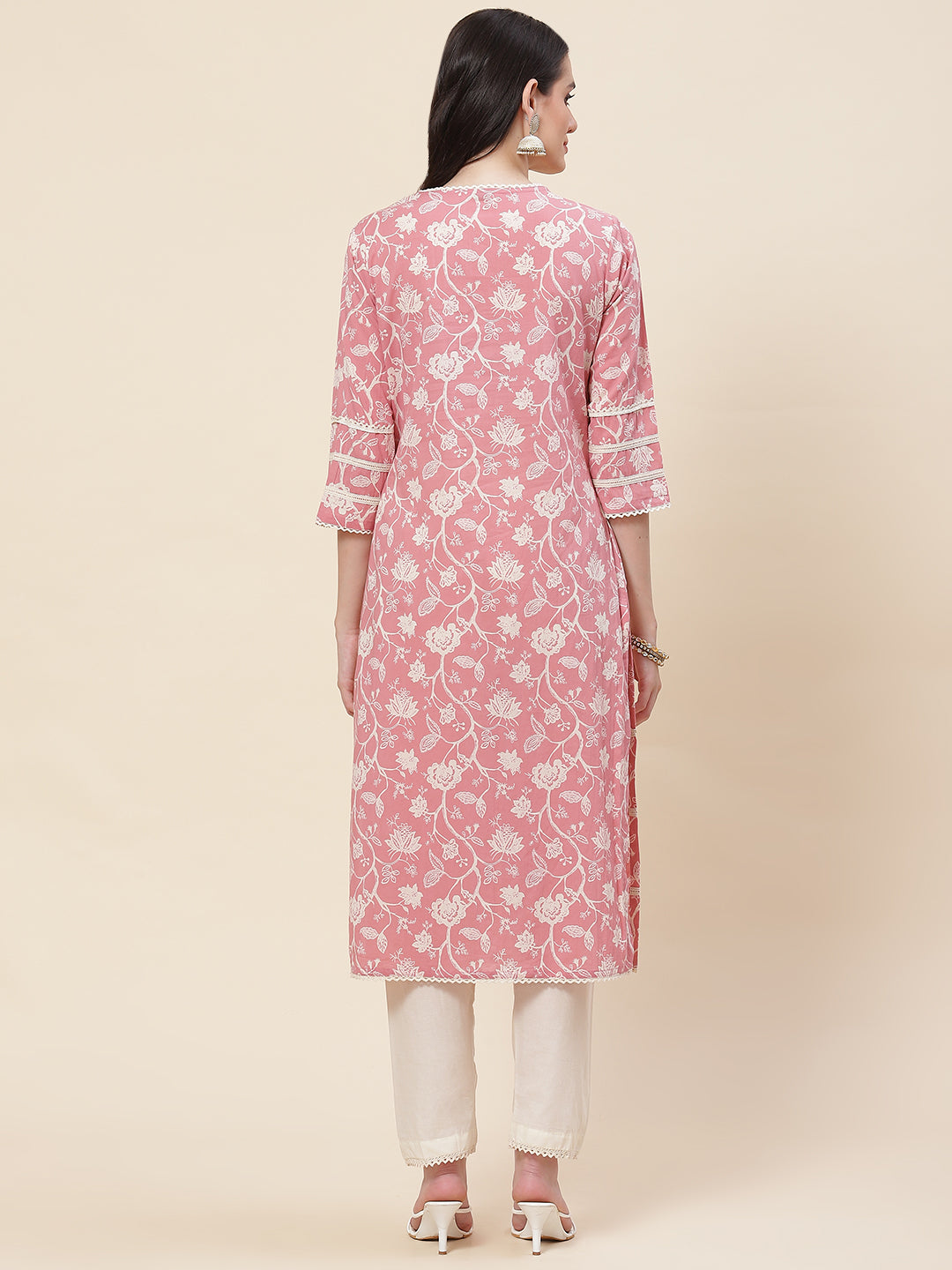 Printed Cotton Kurta With Pants