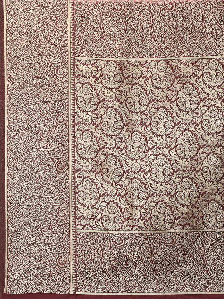 Zari Border Booti Woven Handloom Saree