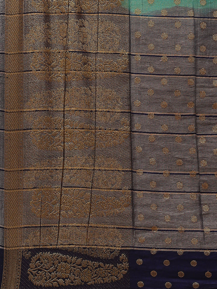 Zari Border Booti Art Handloom Woven Saree