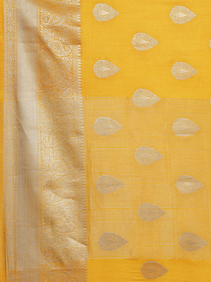 Zari Border Booti Handloom Woven Saree