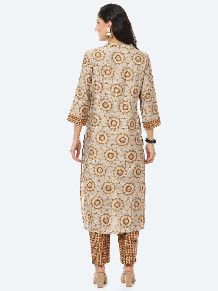 Printed Muslin Kurti With Pant