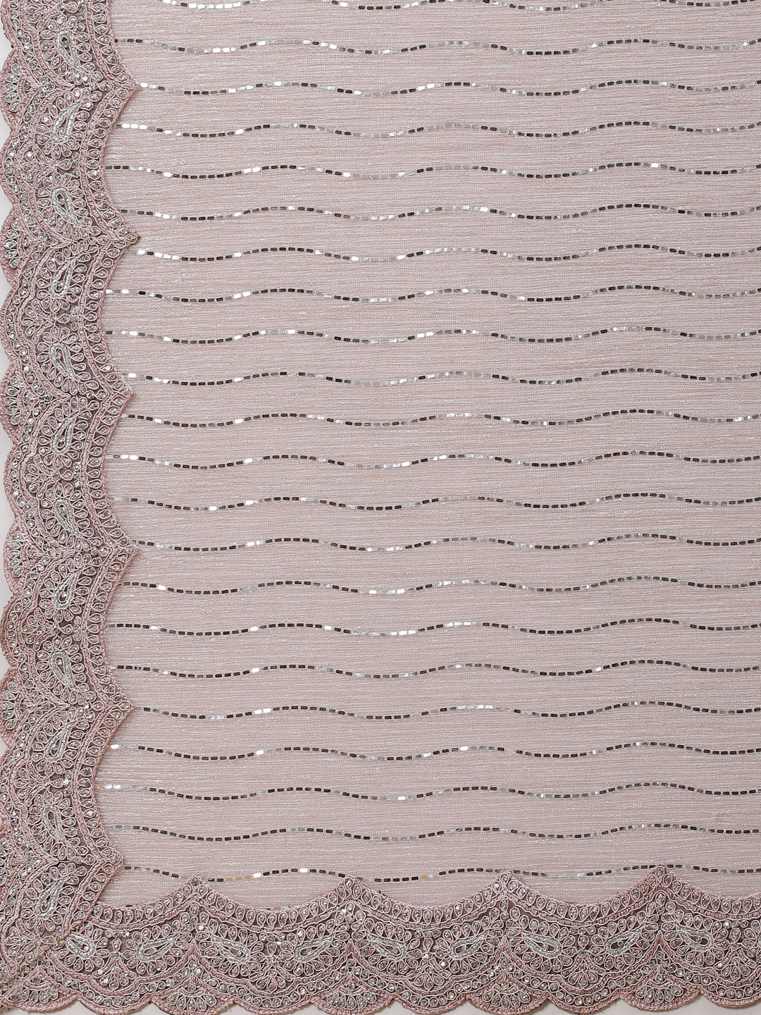 Stone work Handloom Net Embroidered Saree