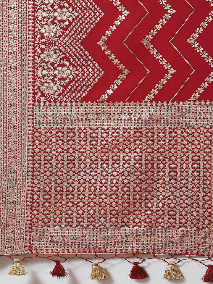 Zari Jaal Woven Dola Handloom Saree