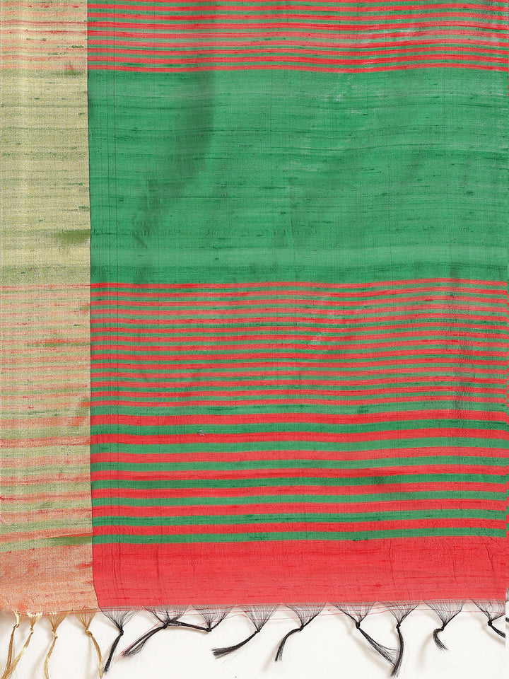 Green Handloom Woven Saree