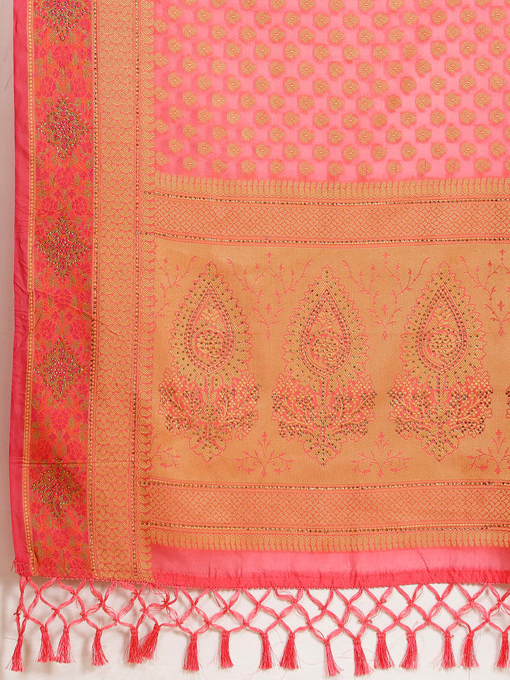 Woven Booti Cotton Saree