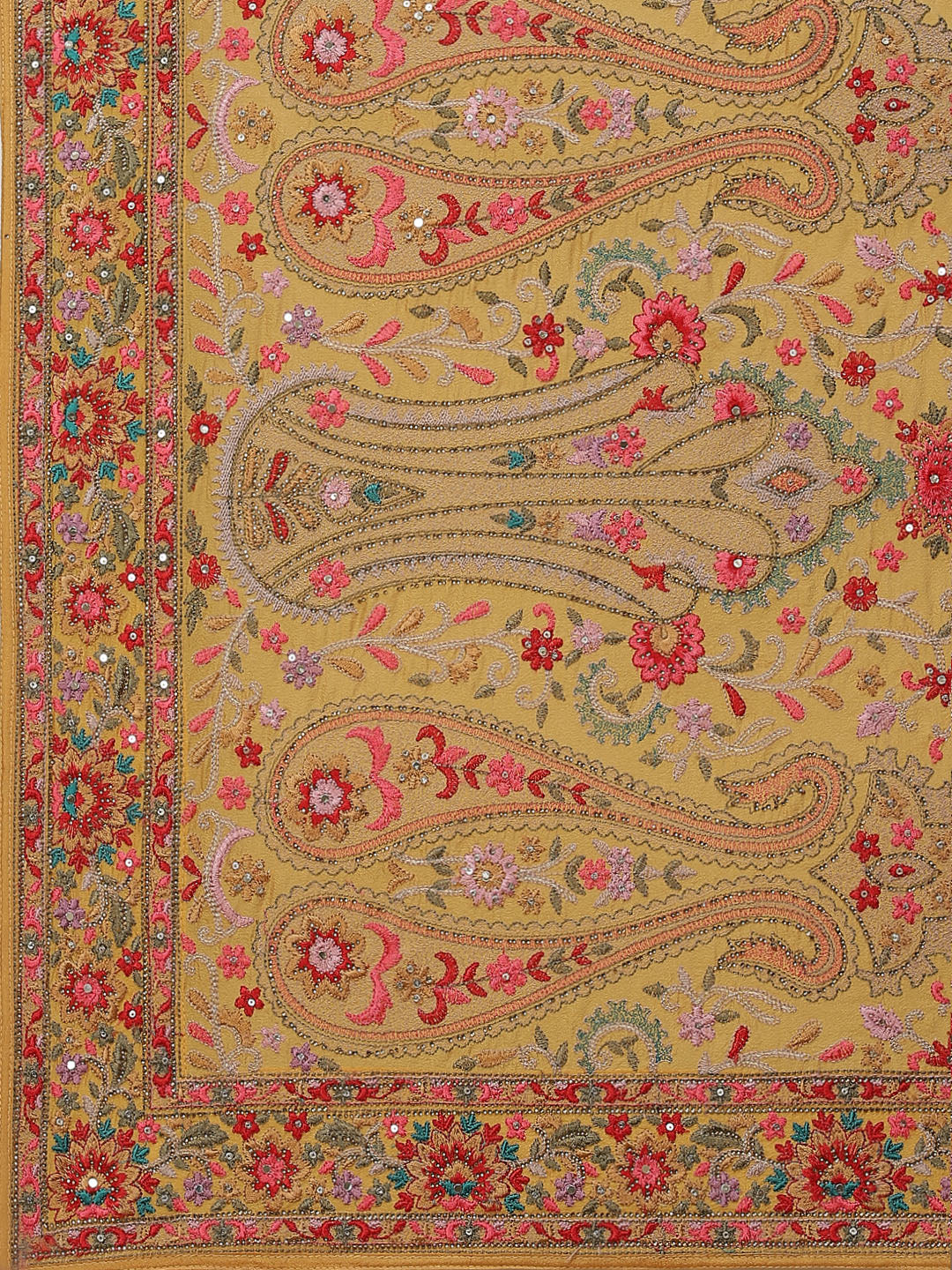 Resham Jaal Crepe Embroidered Saree