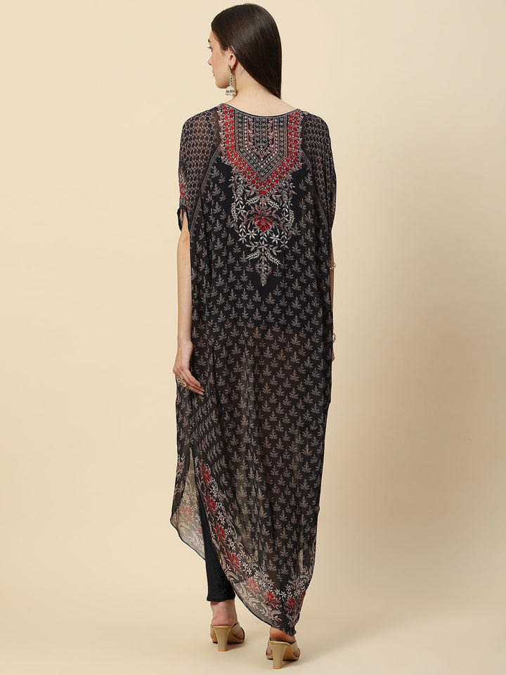 Digital Printed Georgette Kaftan Kurta