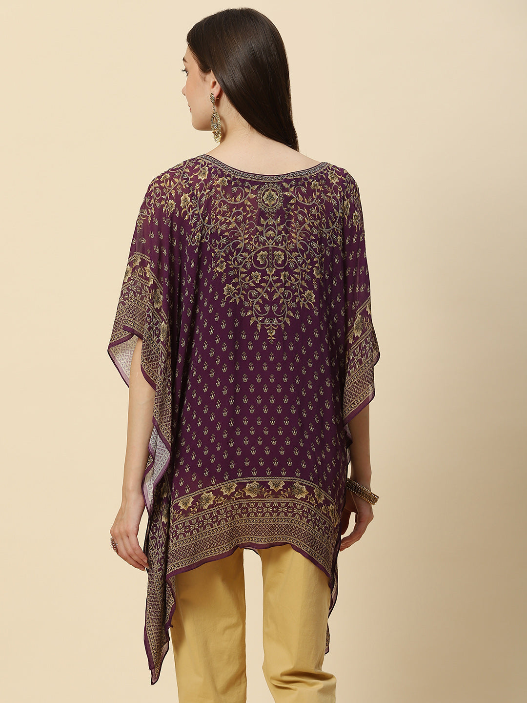 Digital Printed Georgette Kaftan Kurta