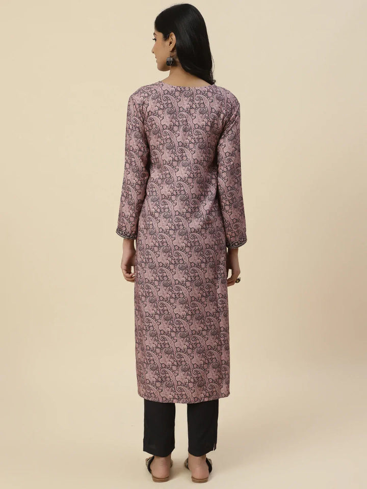 Printed Pashmina Kurta With Pants