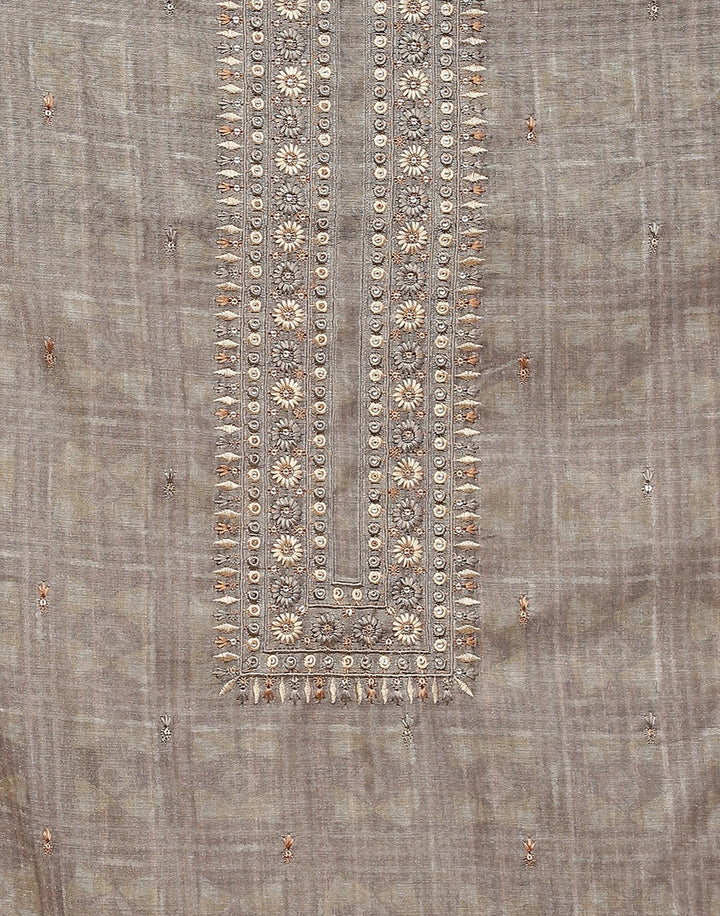 Chanderi Embroidered Suit Piece