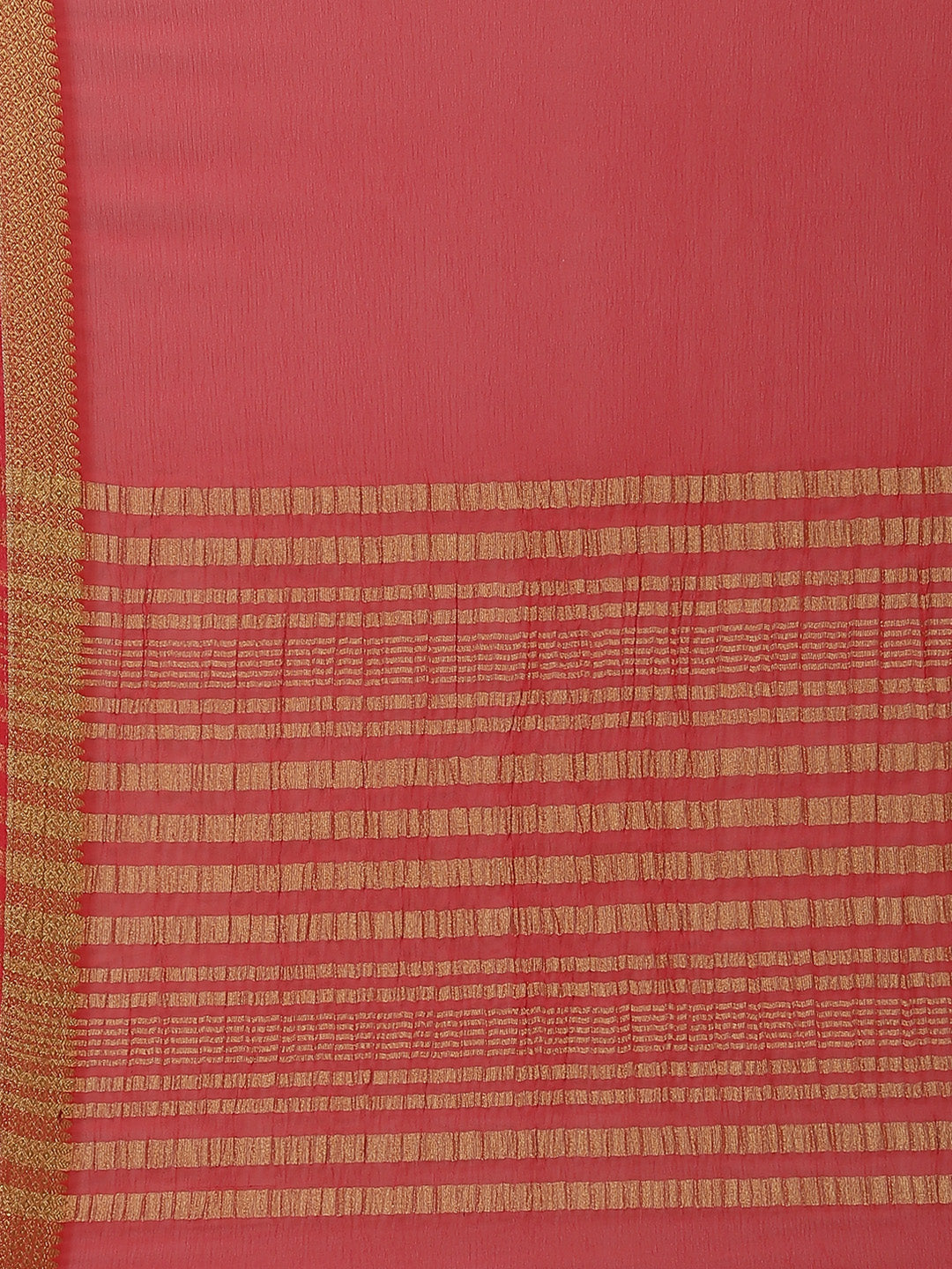 Piped Border Chiffon Plain Saree