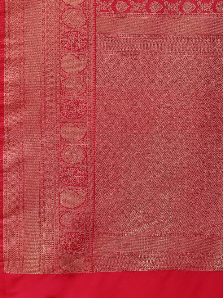 Brocade Zari Jaal Handloom Woven Saree
