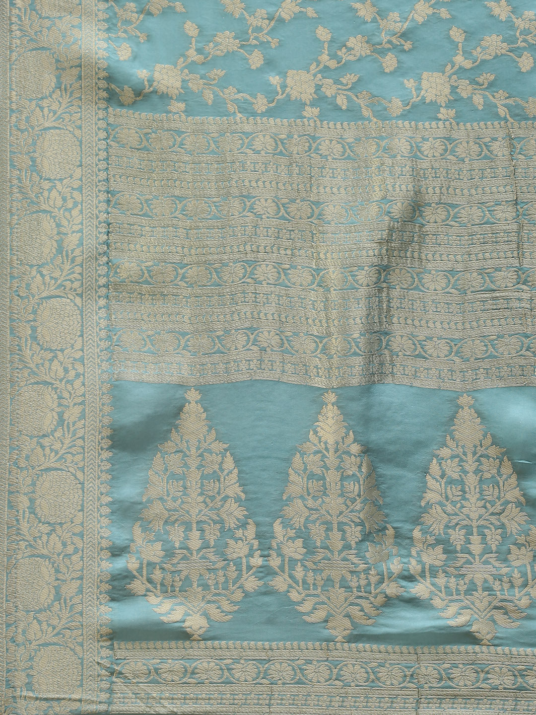 Zari Jaal Satin Woven Saree