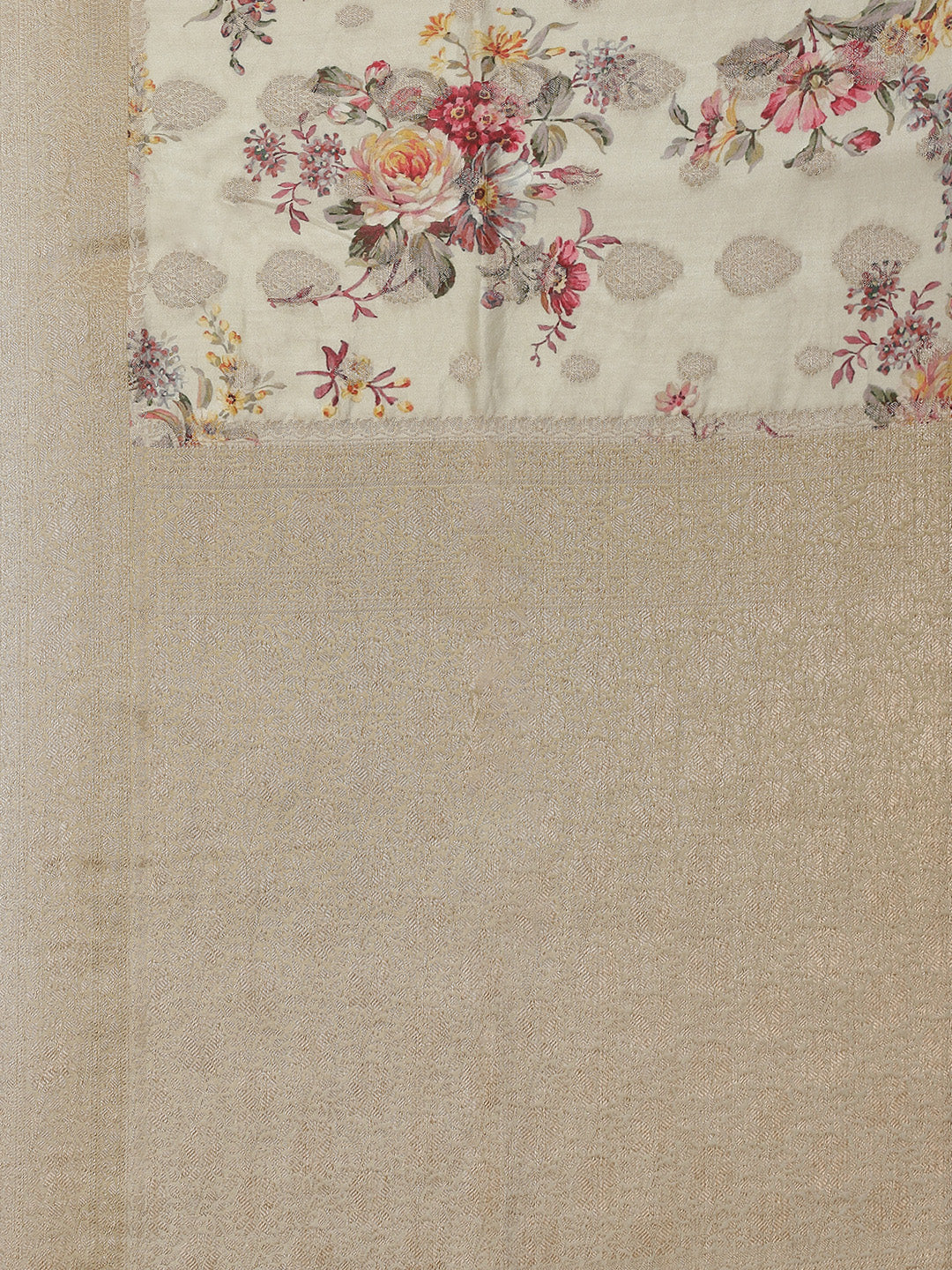 Digital Floral Printed Tussar Saree