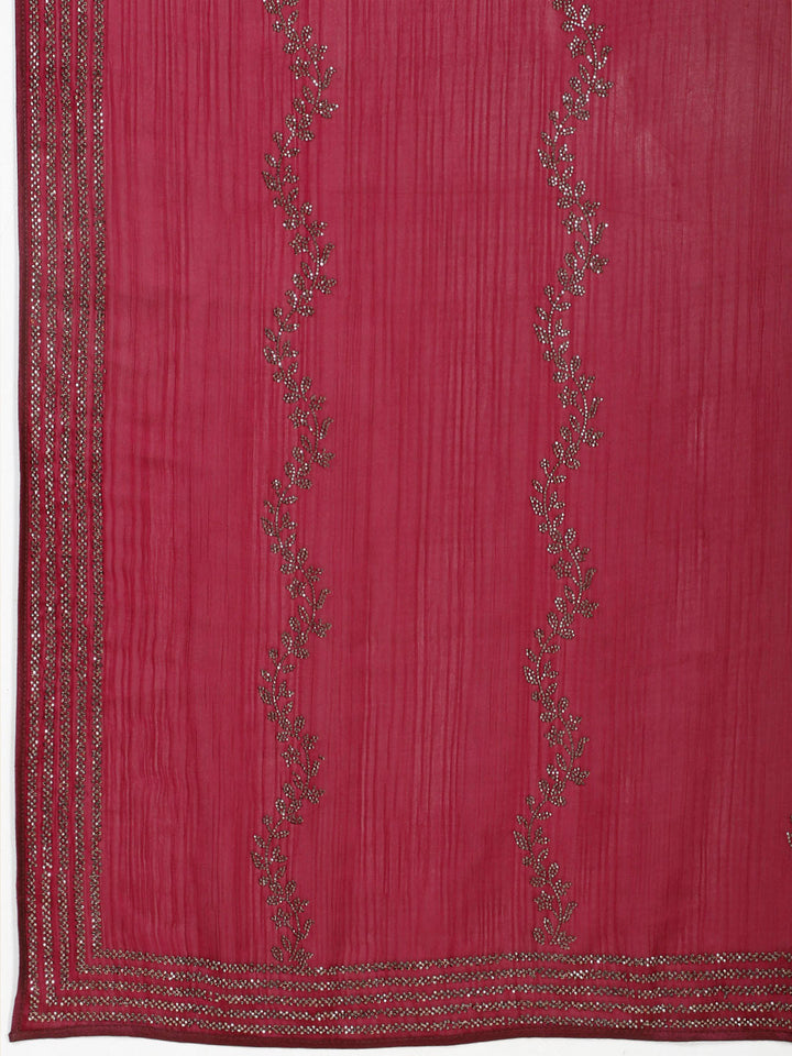 Stone Embroidered Chiffon Saree