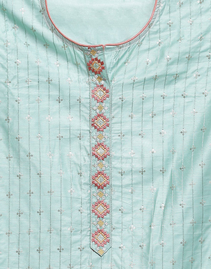Chanderi Embroidered Suit piece