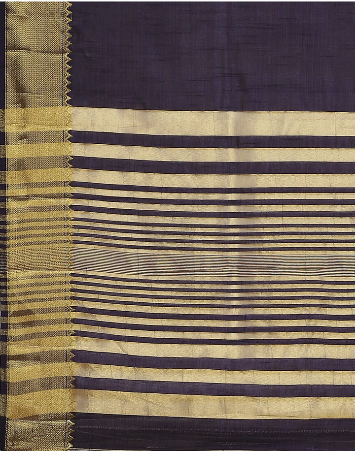 Plain Zari Border Art Handloom Woven Saree