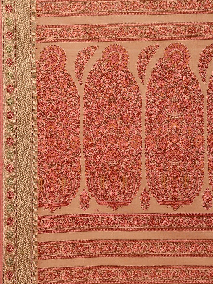 Zari Border Booti Printed Cotton Saree