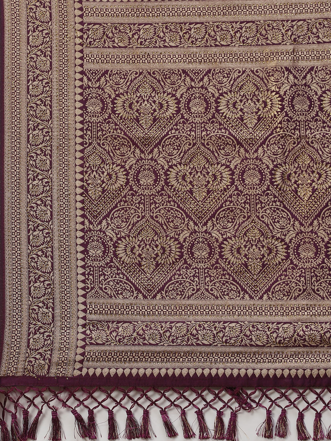 Stone Work Banarasi Woven Saree