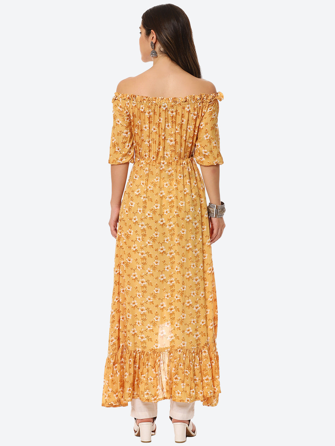 Floral Printed Muslin Kurta