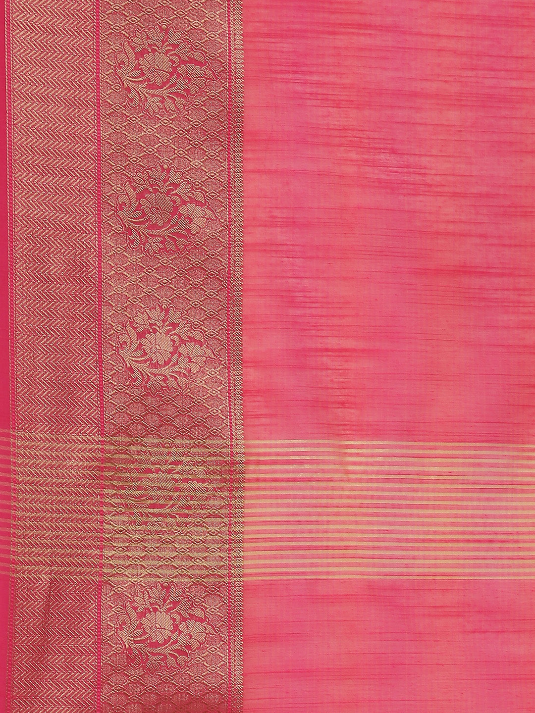 Plain Zari Border Cotton Woven Saree