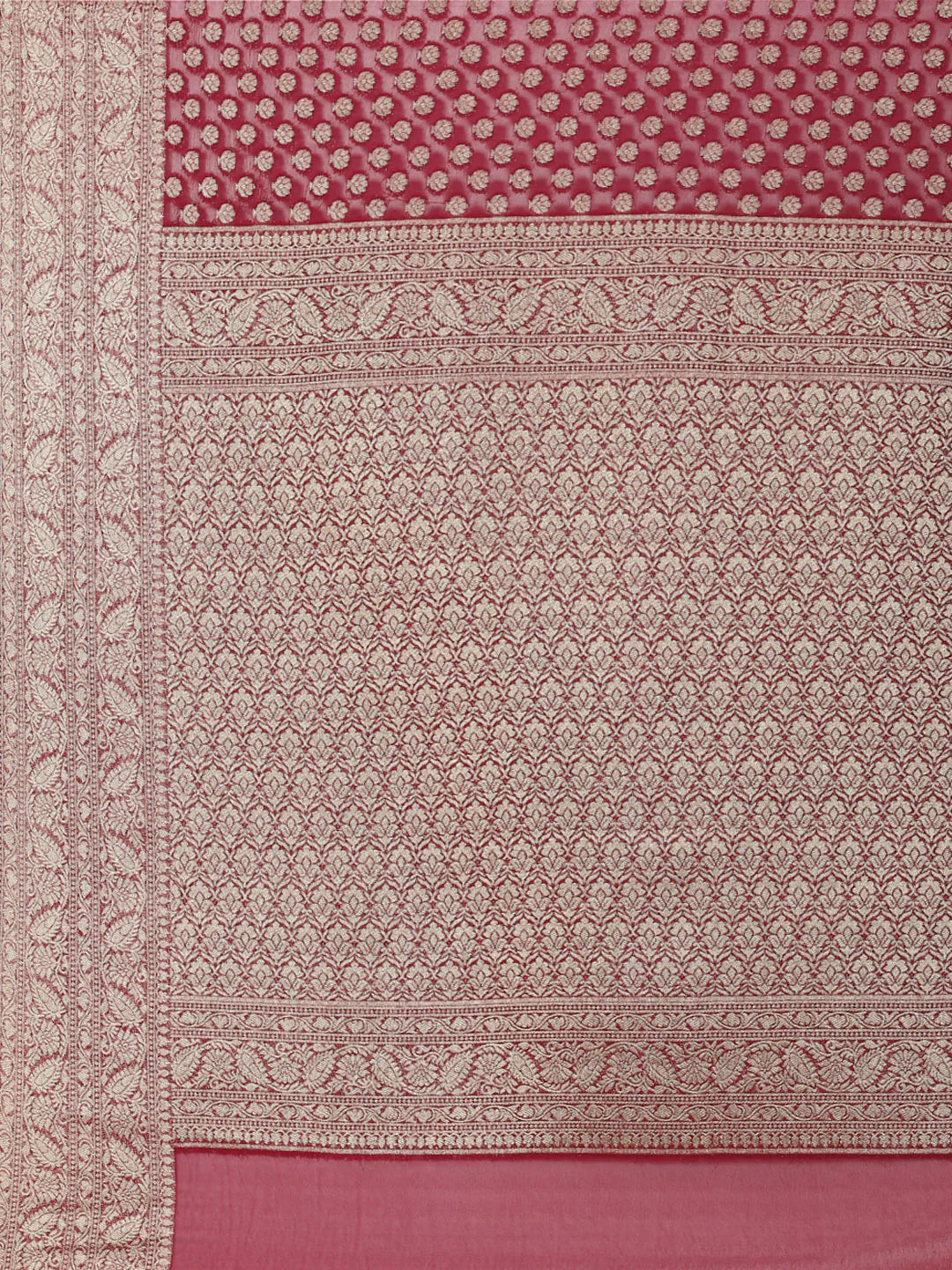 Zari Booti Georgette Plain saree