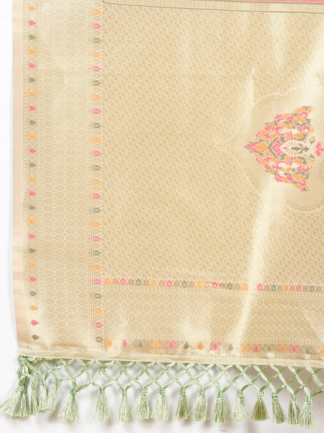 Resh Zari Border Woven Organza Saree