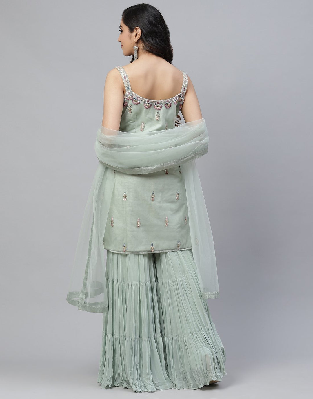 Stitched Net Salwar Kameez