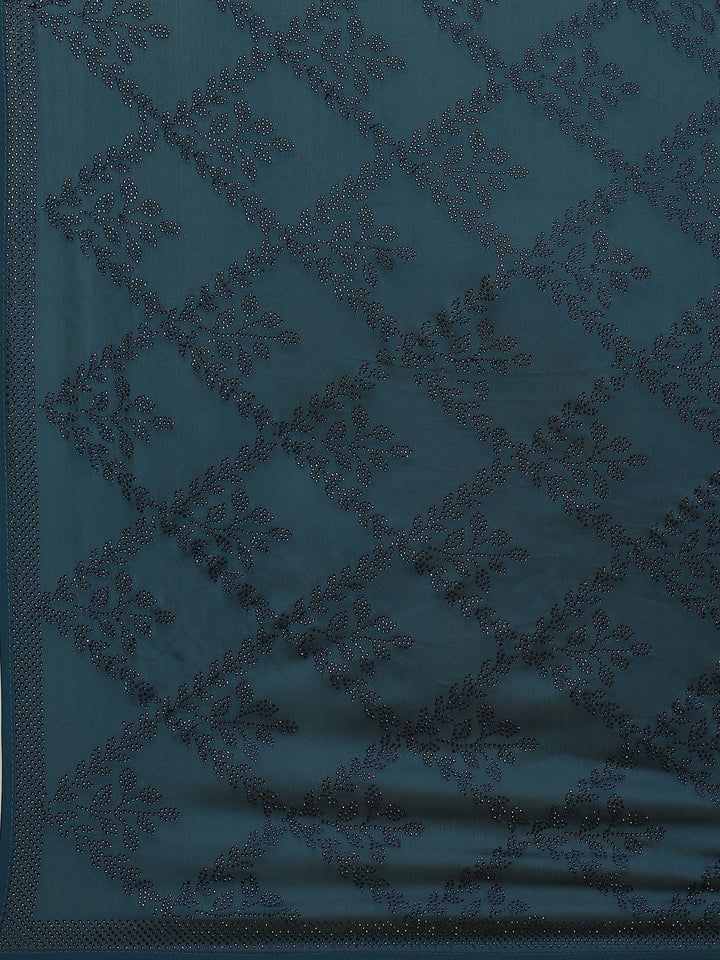 Swarovski Jaal Embroidered Satin Saree