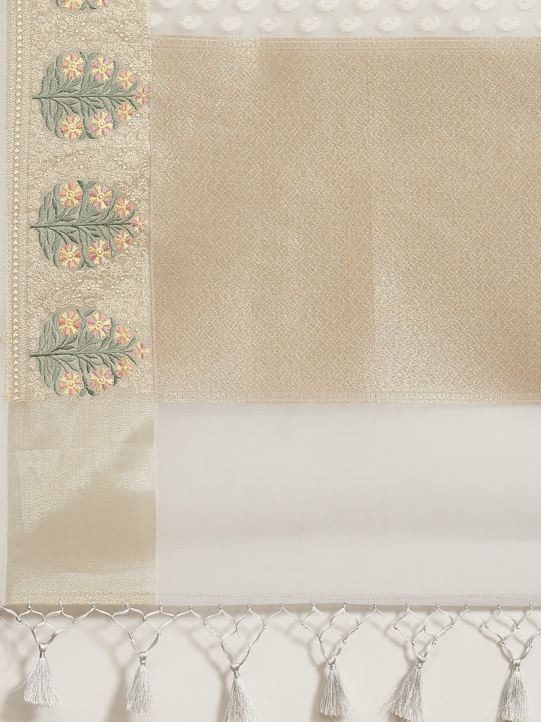 Resham Border Cotton Embroidered Saree