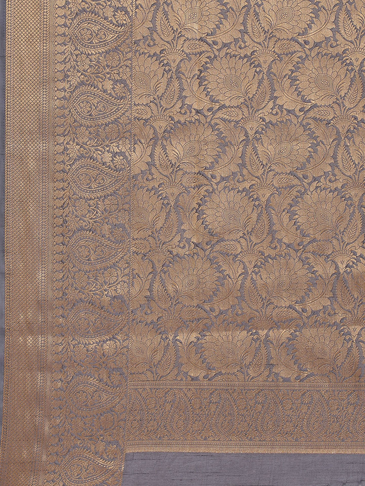 Zari Border Booti Handloom Woven Saree