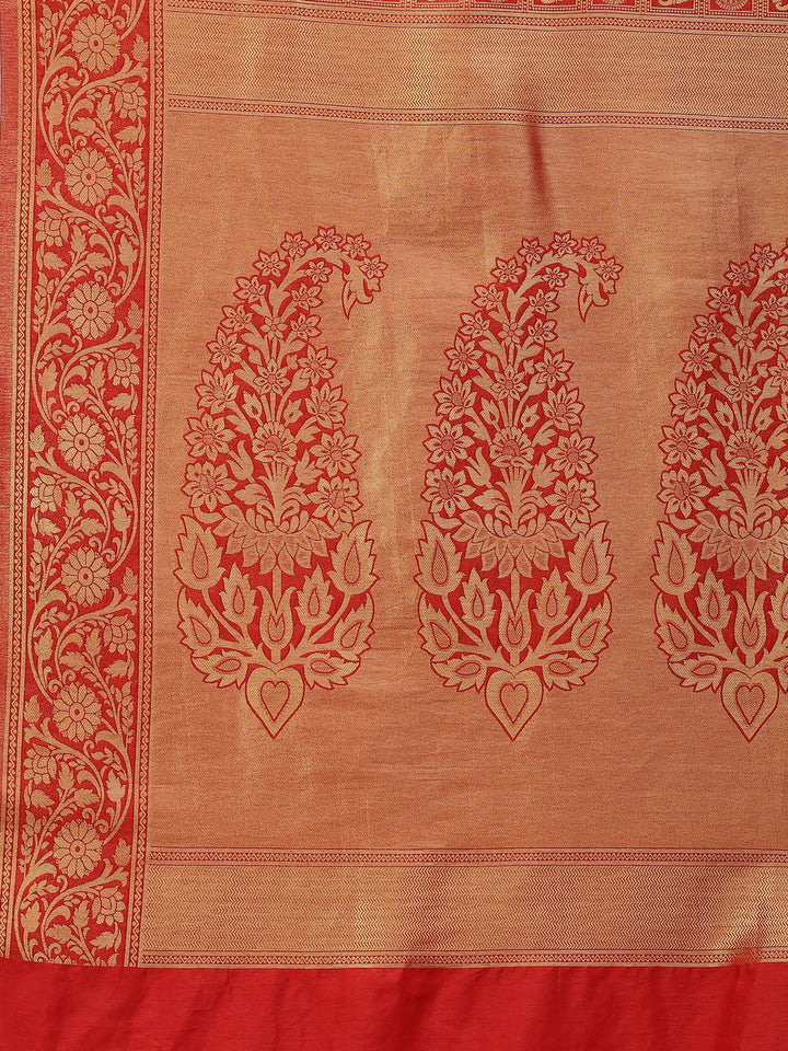 Brocade Zari Jaal Art Handloom Woven Saree