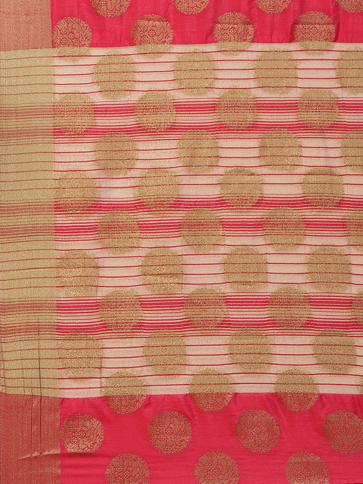 Ethnic Motifs Art Handloom Woven Saree