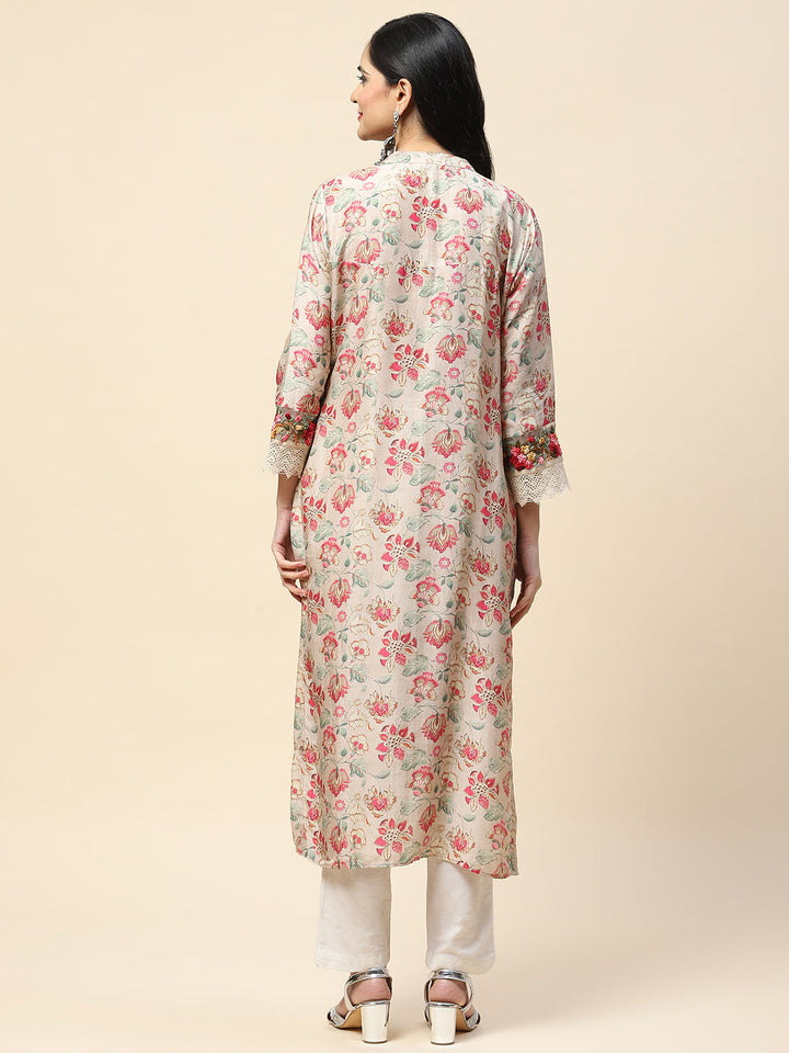 Floral Printed Cotton Kurta