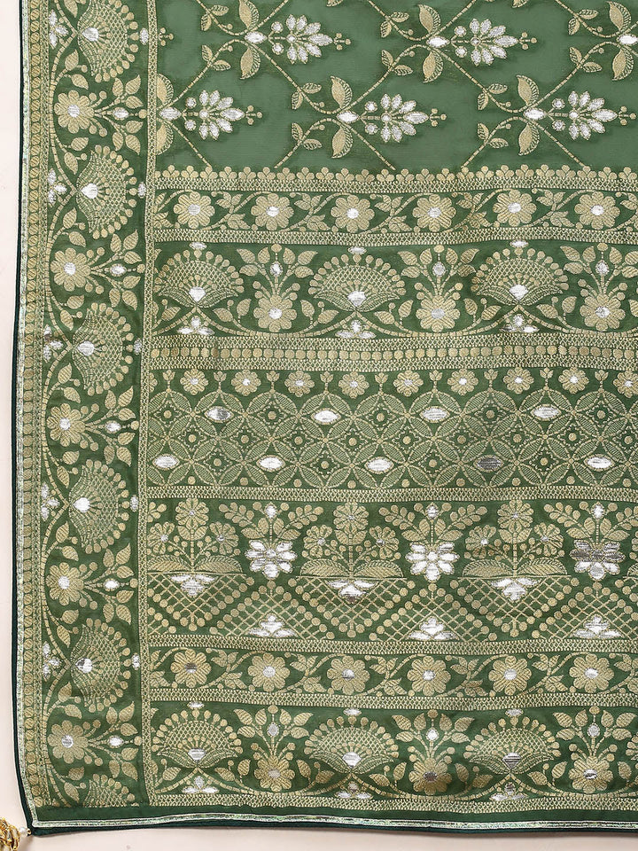 Banarasi Jaal Georgette Plain Saree